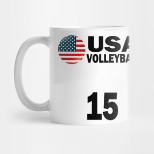 USA Volleyball #15 T-shirt Design Mug